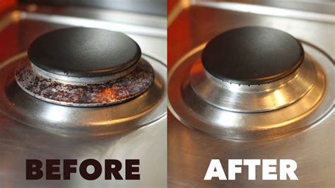 how to clean gas stove burner rings